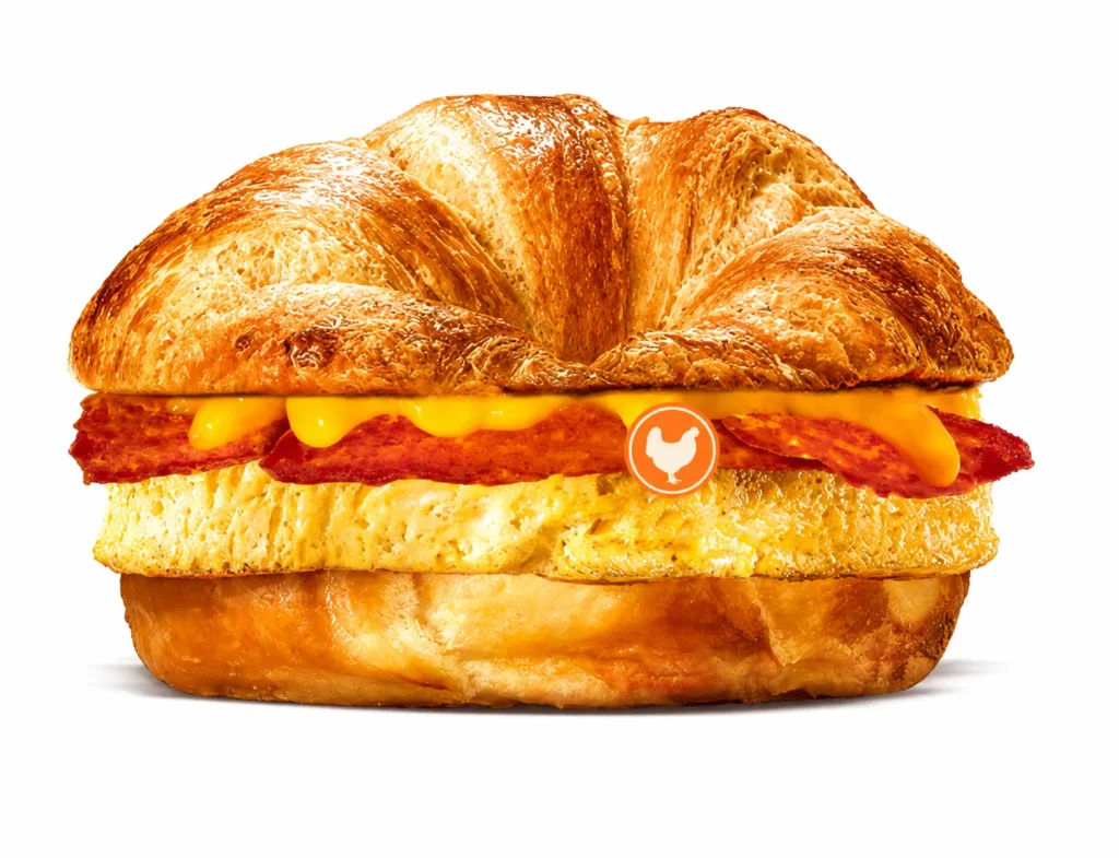 burger king breakfast menu Fully Loaded Croissan'wich with Egg