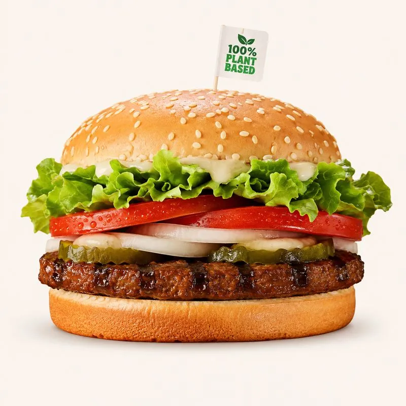 Burger King Plant-Based WHOPPER, a vegan burger option available on the UK menu