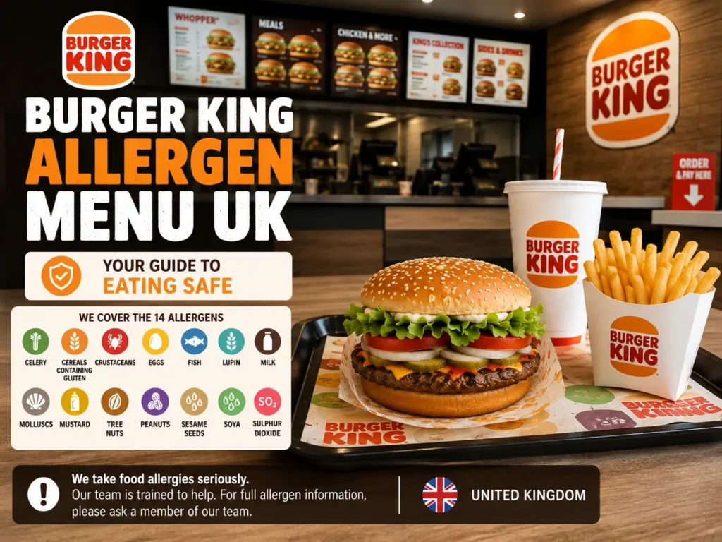 Burger King allergen menu UK guide
