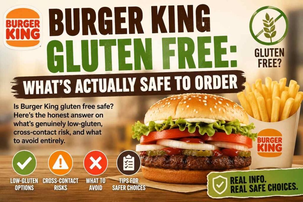 Burger King gluten free safe options — bunless meal