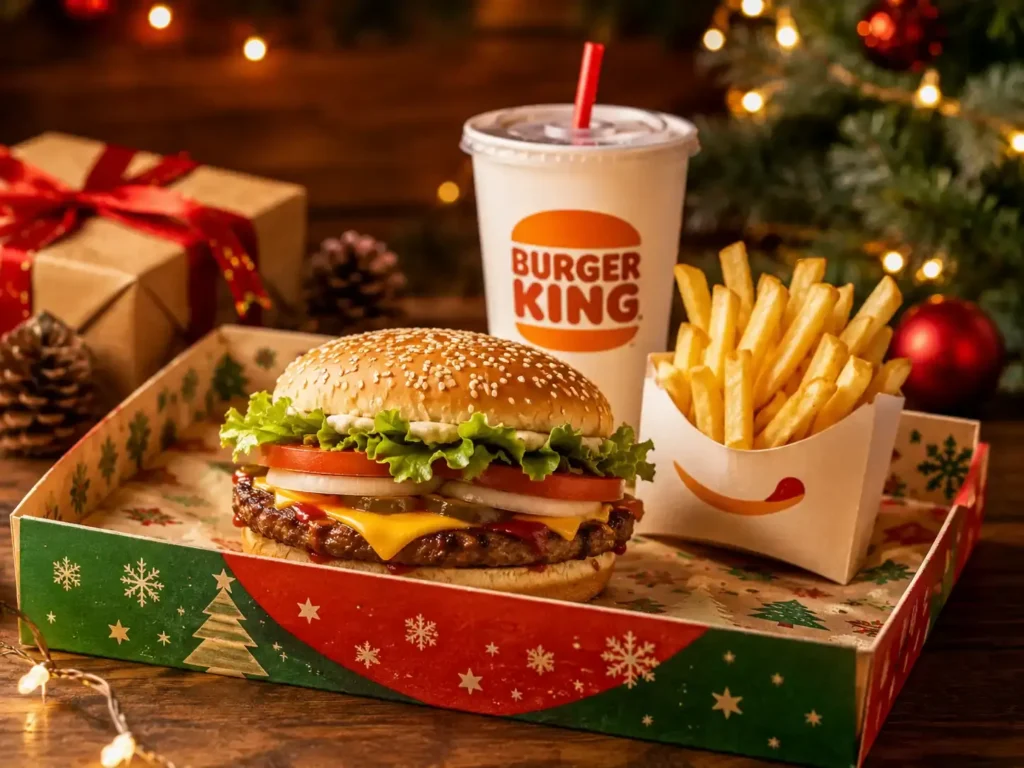 Burger King seasonal menu UK — festive items styled for the season