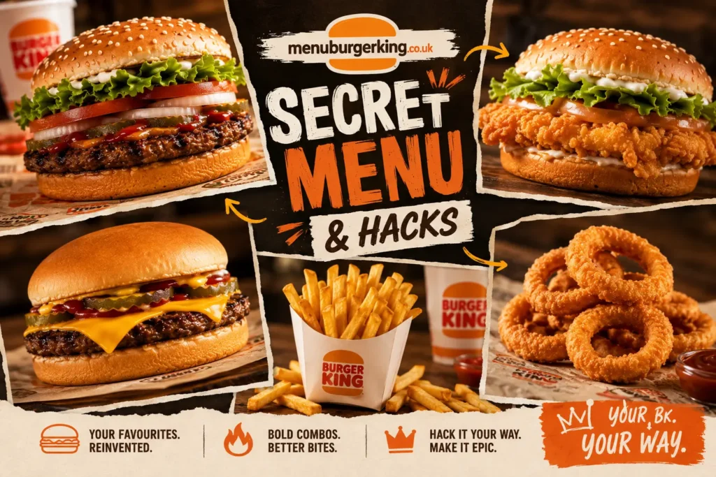Burger King secret menu UK hacks collage