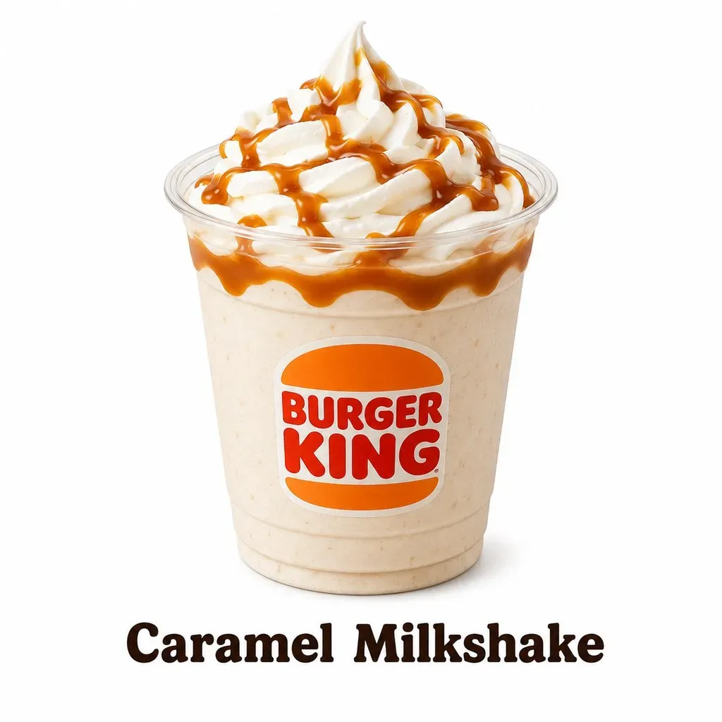 Burger King Caramel Milkshake with creamy caramel flavour