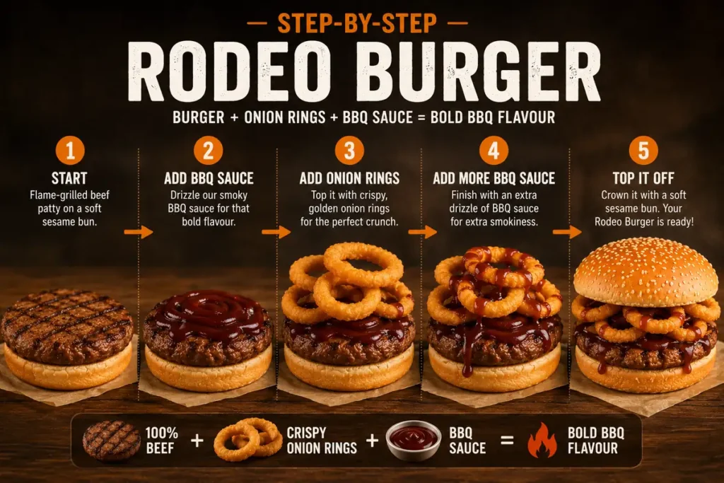 How to build a Burger King Rodeo Burger from menu items
