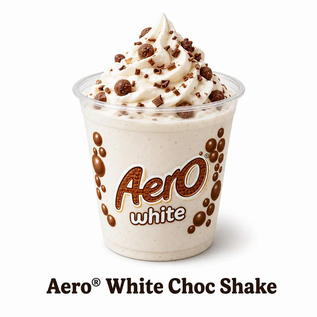 Burger King Aero® White Choc Shake with creamy chocolate flavour