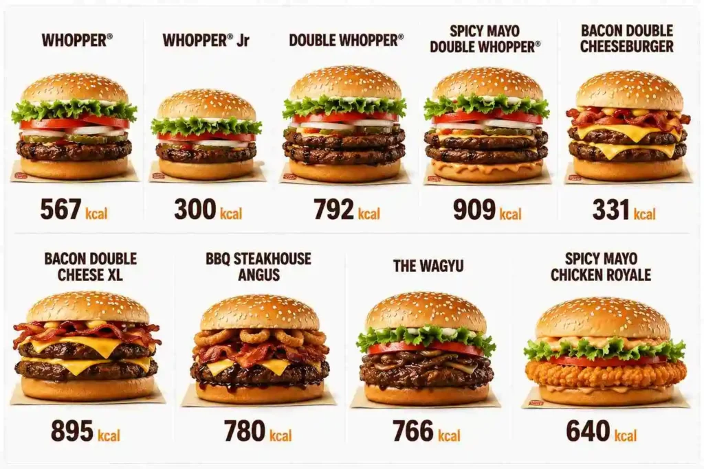 burger king nutrition