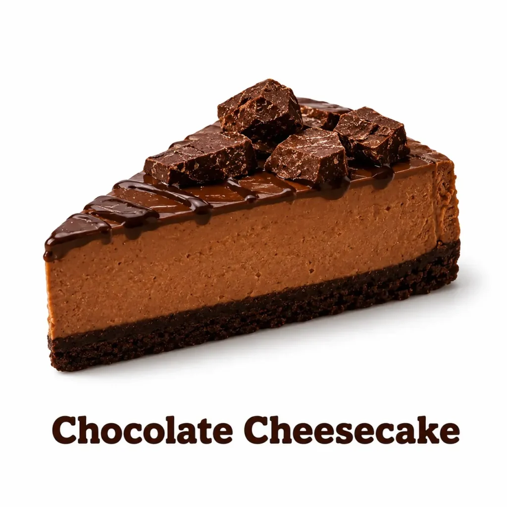 Burger King Chocolate Cheesecake slice with creamy chocolate filling