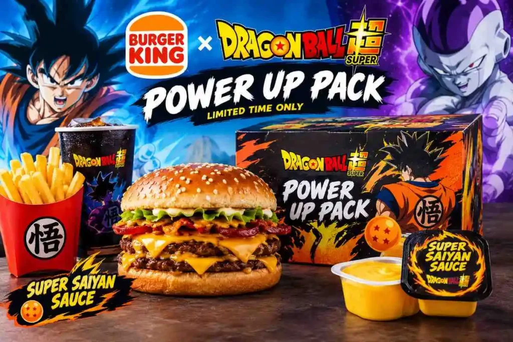 Burger King Dragon Ball Super UK Power Up Pack Menu & Super Saiyan Sauce Review