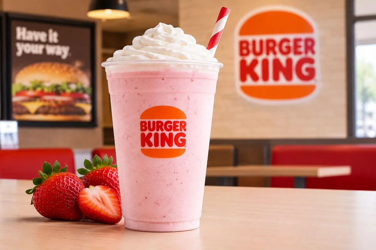 Burger King strawberry milkshake UK