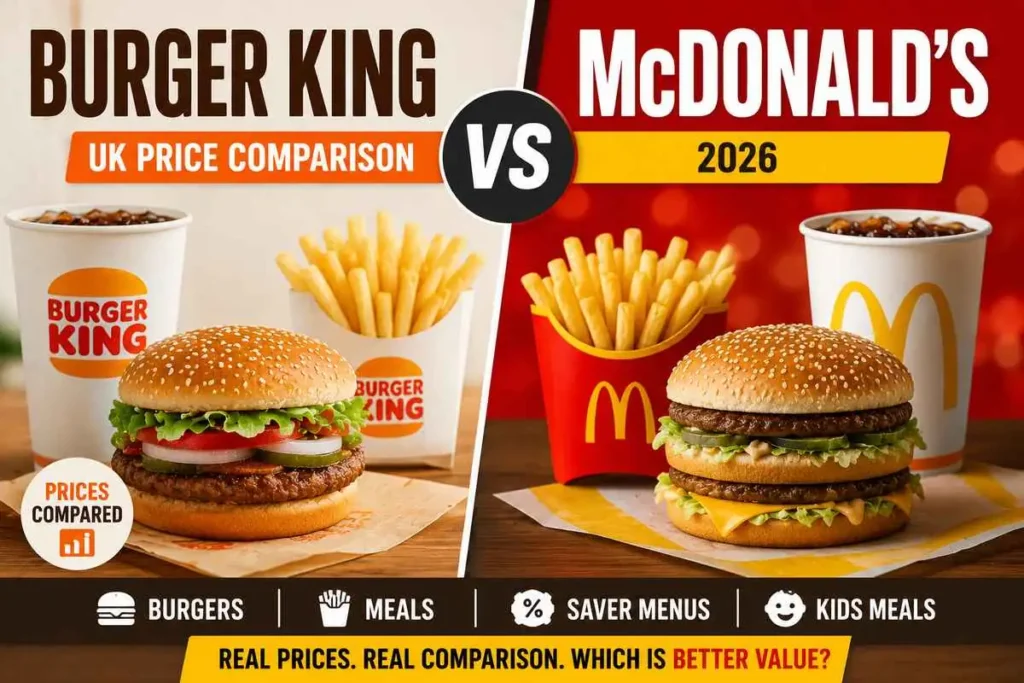 Burger King vs McDonald's UK price comparison