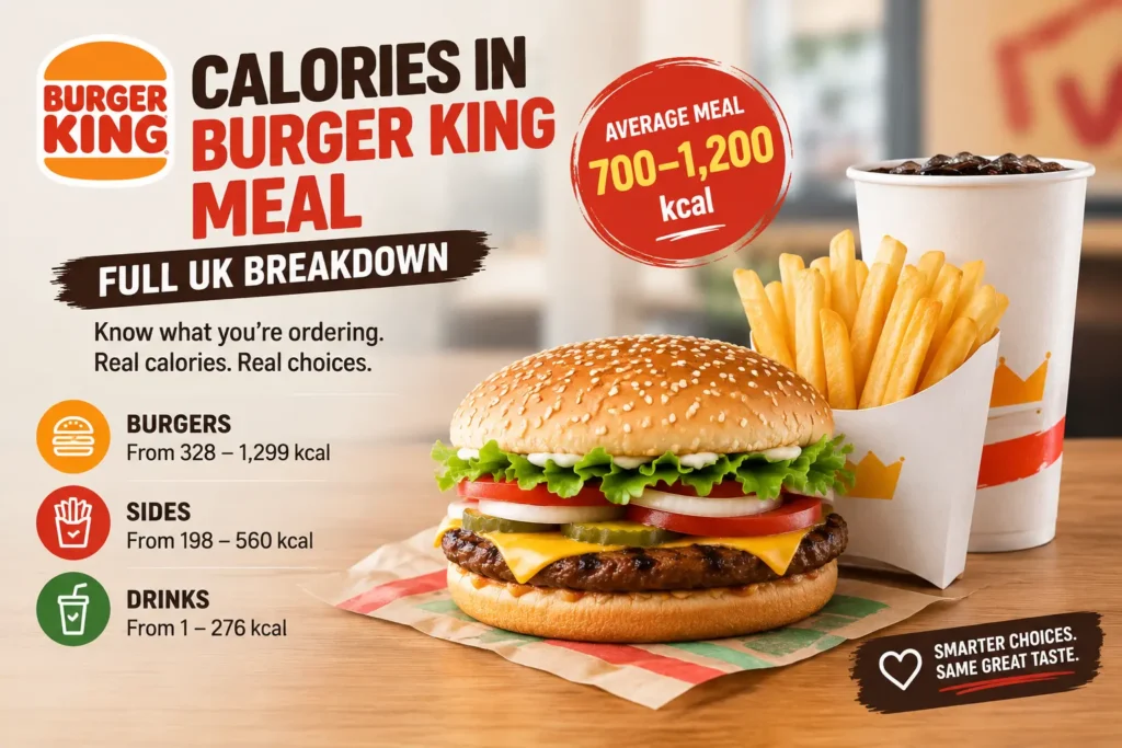 Calories in Burger King meal UK breakdown