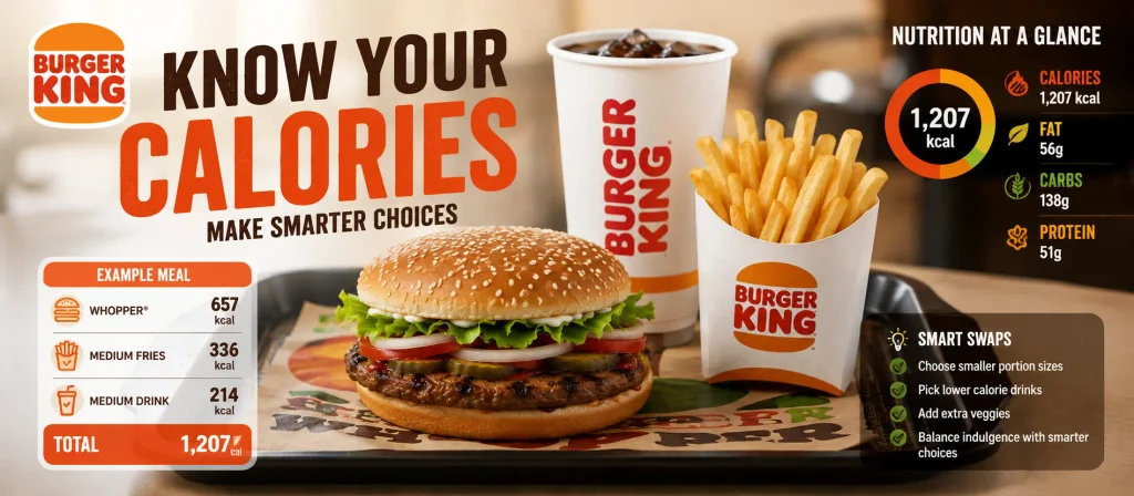 Calories in Burger King meal UK breakdown