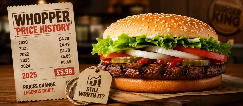 Burger King Whopper price history UK