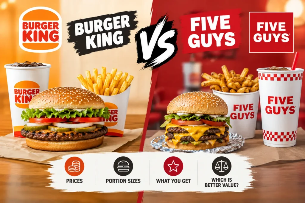 Burger King vs Five Guys UK comparison