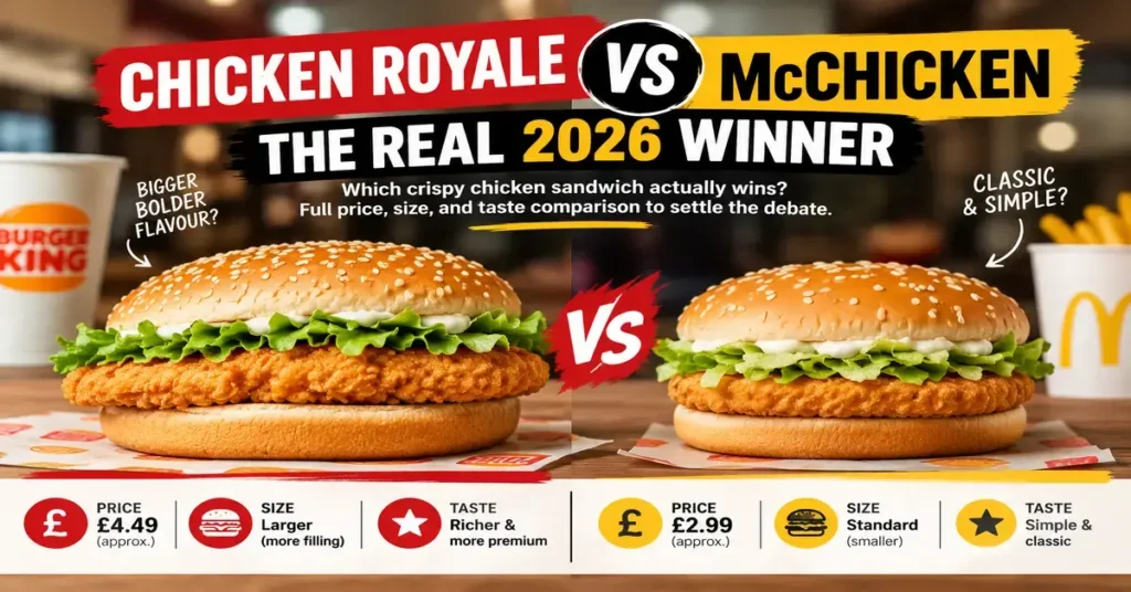 Chicken Royale vs McChicken comparison UK