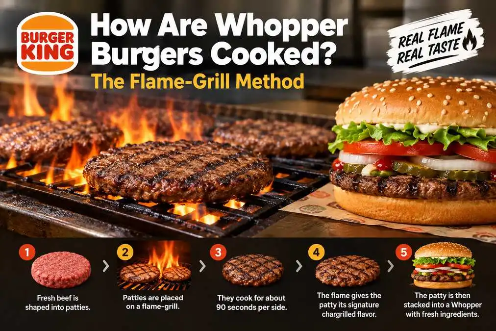 How Are Whopper Burgers Cooked The Flame-Grill Method