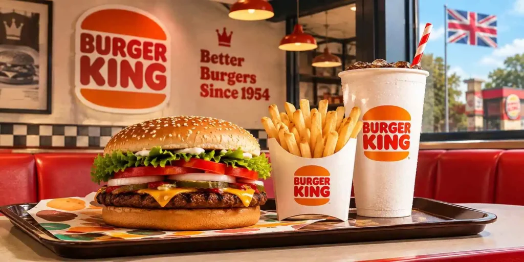 Retro 1950s diner illustration representing the early Burger King story