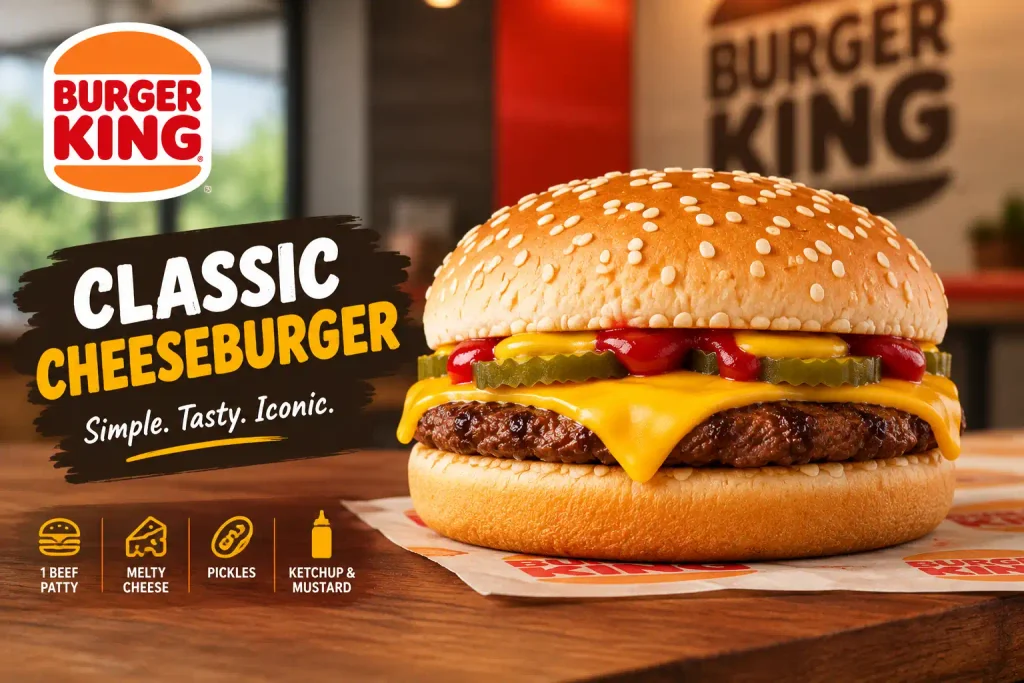 Burger King classic cheeseburger UK